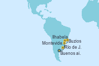 Visitando Buenos aires, Río de Janeiro (Brasil), Buzios (Brasil), Ilhabela (Brasil), Montevideo (Uruguay), Buenos aires