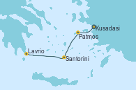 Visitando Kusadasi (Efeso/Turquía)Patmos (Grecia), Rodas (Grecia), Santorini (Grecia), Lavrio (Grecia)