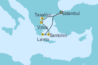 Visitando Estambul (Turquía), Estambul (Turquía), Kavala (Grecia), Tesalónica (Grecia), Volos (Grecia), Santorini (Grecia), Lavrio (Grecia), Estambul (Turquía)