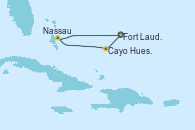 Visitando Fort Lauderdale (Florida/EEUU), Cayo Hueso (Key West/Florida), Nassau (Bahamas), Fort Lauderdale (Florida/EEUU)