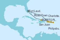 Visitando Fort Lauderdale (Florida/EEUU), San Juan (Puerto Rico), Charlotte Amalie (St. Thomas), Philipsburg (St. Maarten), Road Town (Isla Tórtola/Islas Vírgenes), PUERTO PLATA, REPUBLICA DOMINICANA, Fort Lauderdale (Florida/EEUU)