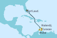 Visitando Fort Lauderdale (Florida/EEUU), Aruba (Antillas), Curacao (Antillas), Kralendijk (Antillas), Fort Lauderdale (Florida/EEUU)