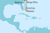 Visitando Baltimore (Maryland), Kings Wharf (Bermudas), Kings Wharf (Bermudas), Nassau (Bahamas), CocoCay (Bahamas), Baltimore (Maryland)