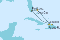 Visitando Fort Lauderdale (Florida/EEUU), CocoCay (Bahamas), Labadee (Haiti), Puerto Plata, Republica Dominicana, Fort Lauderdale (Florida/EEUU)