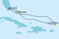 Visitando Miami (Florida/EEUU), Labadee (Haiti), Nassau (Bahamas), Miami (Florida/EEUU)