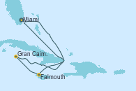 Visitando Miami (Florida/EEUU), Falmouth (Jamaica), Gran Caimán (Islas Caimán), Miami (Florida/EEUU)