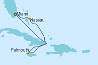 Visitando Miami (Florida/EEUU), Nassau (Bahamas), Falmouth (Jamaica), Miami (Florida/EEUU)