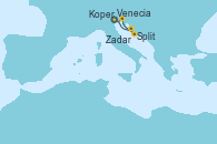 Visitando Venecia (Italia), Zadar (Croacia), Split (Croacia), Koper (Eslovenia), Venecia (Italia)