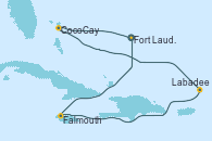 Visitando Fort Lauderdale (Florida/EEUU), CocoCay (Bahamas), Labadee (Haiti), Falmouth (Jamaica), Fort Lauderdale (Florida/EEUU)