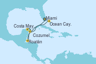 Visitando Miami (Florida/EEUU), Ocean Cay MSC Marine Reserve (Bahamas), Roatán (Honduras), Costa Maya (México), Cozumel (México), Miami (Florida/EEUU)