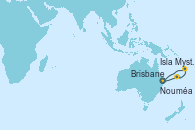 Visitando Brisbane (Australia), Nouméa (Nueva Caledonia), Isla Mystery (Vanuatu), Brisbane (Australia)