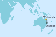 Visitando Brisbane (Australia), Whitsunday Island (Australia), Whitsunday Island (Australia), Brisbane (Australia)