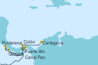 Visitando Fuerte Amador (Panamá), Puntarenas (Costa Rica), Quepos (Costa Rica), Canal Panamá, Cartagena de Indias (Colombia), Colón (Panamá)