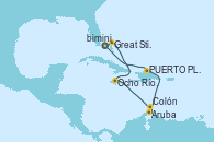 Visitando Puerto Cañaveral (Florida), Great Stirrup Cay (Bahamas), Ocho Ríos (Jamaica), Aruba (Antillas), Colón, PUERTO PLATA, REPUBLICA DOMINICANA, Puerto Cañaveral (Florida)