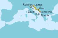 Visitando Ravenna (Italia), Opatija (Croacia), Zadar (Croacia), Split (Croacia), Dubrovnik (Croacia), Hvar (Croacia), Sibenik (Croacia), Ravenna (Italia)