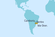 Visitando Santos (Brasil), Camboriu, Brazil, Isla Grande (Brasil), Santos (Brasil)