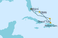 Visitando Miami (Florida/EEUU), OBAN (HALFMOON BAY), Amber Cove (República Dominicana), Grand Turks(Turks & Caicos), Miami (Florida/EEUU)