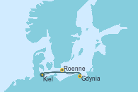 Visitando Kiel (Alemania), Roenne (Dinamarca), Gdynia (Polonia), Kiel (Alemania)