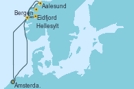 Visitando Ámsterdam (Holanda), Bergen (Noruega), Hellesylt (Noruega), Aalesund (Noruega), Eidfjord (Hardangerfjord/Noruega), Ámsterdam (Holanda)