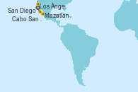 Visitando Los Ángeles (California), Mazatlan (México), Cabo San Lucas (México), San Diego (California/EEUU), Los Ángeles (California)