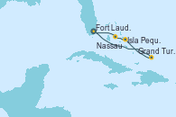 Visitando Fort Lauderdale (Florida/EEUU), Grand Turks(Turks & Caicos), Isla Pequeña (San Salvador/Bahamas), Nassau (Bahamas), Fort Lauderdale (Florida/EEUU)