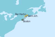 Visitando Boston (Massachusetts), Saint John (New Brunswick/Canadá), Bar Harbor (Maine), Boston (Massachusetts)