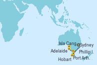 Visitando Sydney (Australia), Port Arthur (Tasmania/Australia), Hobart (Australia), Hobart (Australia), Adelaide (Australia), Adelaide (Australia), Isla Canguro (Australia), Phillip Island, Sydney (Australia)