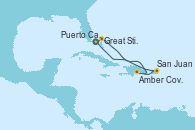 Visitando Puerto Cañaveral (Florida), Great Stirrup Cay (Bahamas), Amber Cove (República Dominicana), San Juan (Puerto Rico), Puerto Cañaveral (Florida)