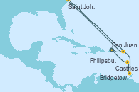 Visitando San Juan (Puerto Rico), Philipsburg (St. Maarten), Saint John (New Brunswick/Canadá), Roseau (Dominica), Castries (Santa Lucía/Caribe), Bridgetown (Barbados), San Juan (Puerto Rico)