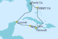 Visitando Puerto Cañaveral (Florida), Cozumel (México), Gran Caimán (Islas Caimán), Falmouth (Jamaica), DISNEY CASTAWAY CAY, Puerto Cañaveral (Florida)