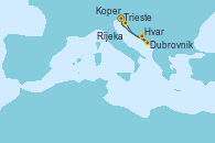 Visitando Trieste (Italia), Rijeka (Croacia), Dubrovnik (Croacia), Hvar (Croacia), Koper (Eslovenia), Trieste (Italia)