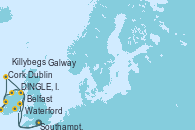 Visitando Southampton (Inglaterra), Waterford (Irlanda), Dublin (Irlanda), Belfast (Irlanda), Killybegs (Irlanda), Galway (Irlanda), DINGLE, IRELAND, Cork (Irlanda), Southampton (Inglaterra)