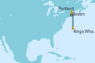Visitando Boston (Massachusetts), Portland (Maine/Estados Unidos), Kings Wharf (Bermudas), Kings Wharf (Bermudas), Kings Wharf (Bermudas), Boston (Massachusetts)