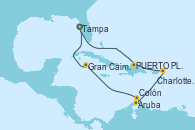 Visitando Tampa (Florida), PUERTO PLATA, REPUBLICA DOMINICANA, Charlotte Amalie (St. Thomas), Aruba (Antillas), Colón, Gran Caimán (Islas Caimán), Tampa (Florida)