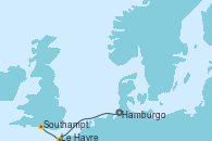 Visitando Hamburgo (Alemania), Le Havre (Francia), Southampton (Inglaterra)