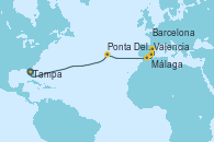 Visitando Tampa (Florida), Ponta Delgada (Azores), Málaga, Valencia, Barcelona