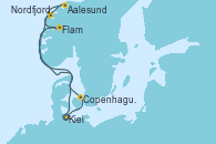 Visitando Kiel (Alemania), Copenhague (Dinamarca), Aalesund (Noruega), Nordfjordeid, Flam (Noruega), Kiel (Alemania)