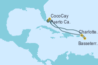 Visitando Puerto Cañaveral (Florida),Navegación,Navegación,Basseterre (Antillas),Charlotte Amalie (St. Thomas),Navegación,CocoCay (Bahamas),Puerto Cañaveral (Florida)