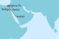 Visitando Sokhna Port (Egipto), Safaga (Egipto), Aqaba (Jordania), Jeddah (Arabia Saudí)