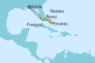 Visitando Mobile (Alabama), Bimini (Bahamas), Freeport (Bahamas), Princess Cays (Caribe), Nassau (Bahamas), Mobile (Alabama)