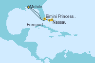 Visitando Mobile (Alabama), Bimini (Bahamas), Freeport (Bahamas), Nassau (Bahamas), Princess Cays (Caribe), Mobile (Alabama)