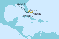 Visitando Mobile (Alabama), Bimini (Bahamas), Nassau (Bahamas), Princess Cays (Caribe), Mobile (Alabama)