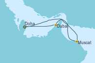 Visitando Doha (Catar), Muscat (Omán), Dubai, Dubai, Doha (Catar)