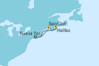 Visitando Nueva York (Estados Unidos), Saint John (New Brunswick/Canadá), Halifax (Canadá), Nueva York (Estados Unidos)