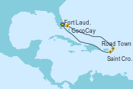 Visitando Fort Lauderdale (Florida/EEUU), CocoCay (Bahamas), Road Town (Isla Tórtola/Islas Vírgenes), Saint Croix (Islas Vírgenes), Fort Lauderdale (Florida/EEUU)