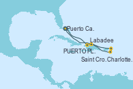 Visitando Puerto Cañaveral (Florida), Labadee (Haiti), Puerto Plata, Republica Dominicana, Charlotte Amalie (St. Thomas), Saint Croix (Islas Vírgenes), Puerto Cañaveral (Florida)