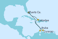 Visitando Puerto Cañaveral (Florida), Labadee (Haiti), Aruba (Antillas), Curacao (Antillas), Puerto Cañaveral (Florida)