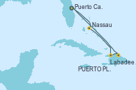 Visitando Puerto Cañaveral (Florida), Nassau (Bahamas), Labadee (Haiti), Puerto Plata, Republica Dominicana, Puerto Cañaveral (Florida)