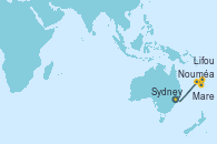 Visitando Sydney (Australia), Nouméa (Nueva Caledonia), Mare (Nueva Caledonia), Lifou (Isla Loyalty/Nueva Caledonia), Sydney (Australia)