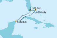 Visitando Fort Lauderdale (Florida/EEUU), Cozumel (México), CocoCay (Bahamas), Fort Lauderdale (Florida/EEUU)